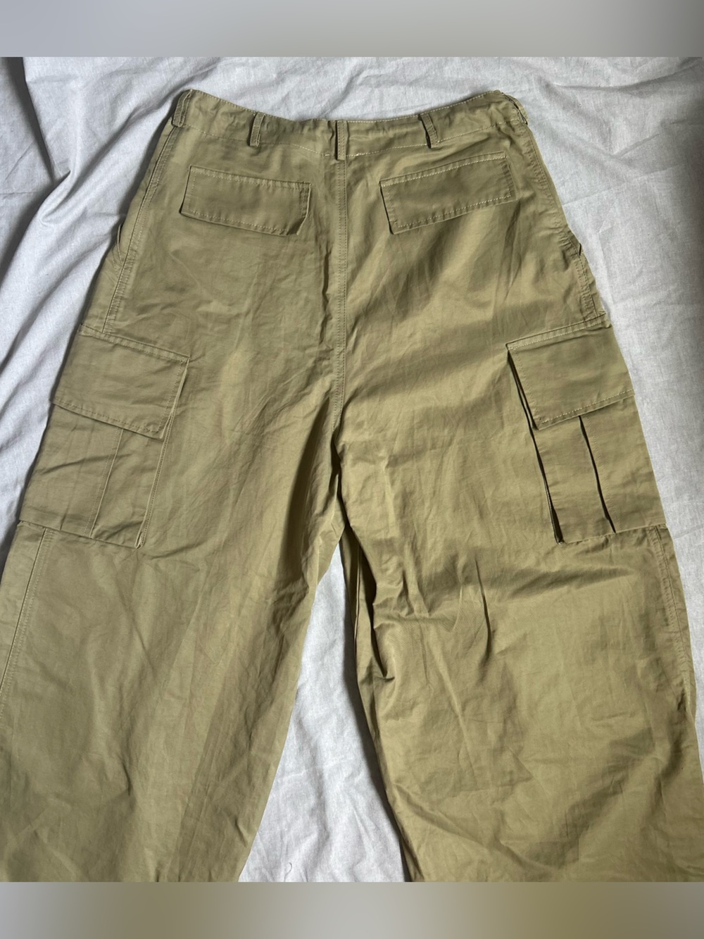 ASOS Cargo Barrel Pants in Olive Green - Picture 2 of 11